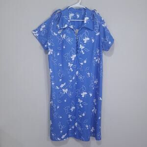 Vintage House Dress Womens XXL 18 Shift Relaxed Casual Loungewear Kitch 70s 80s